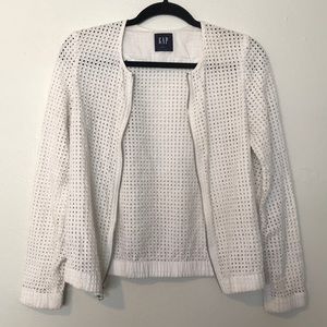 White zipper jacket